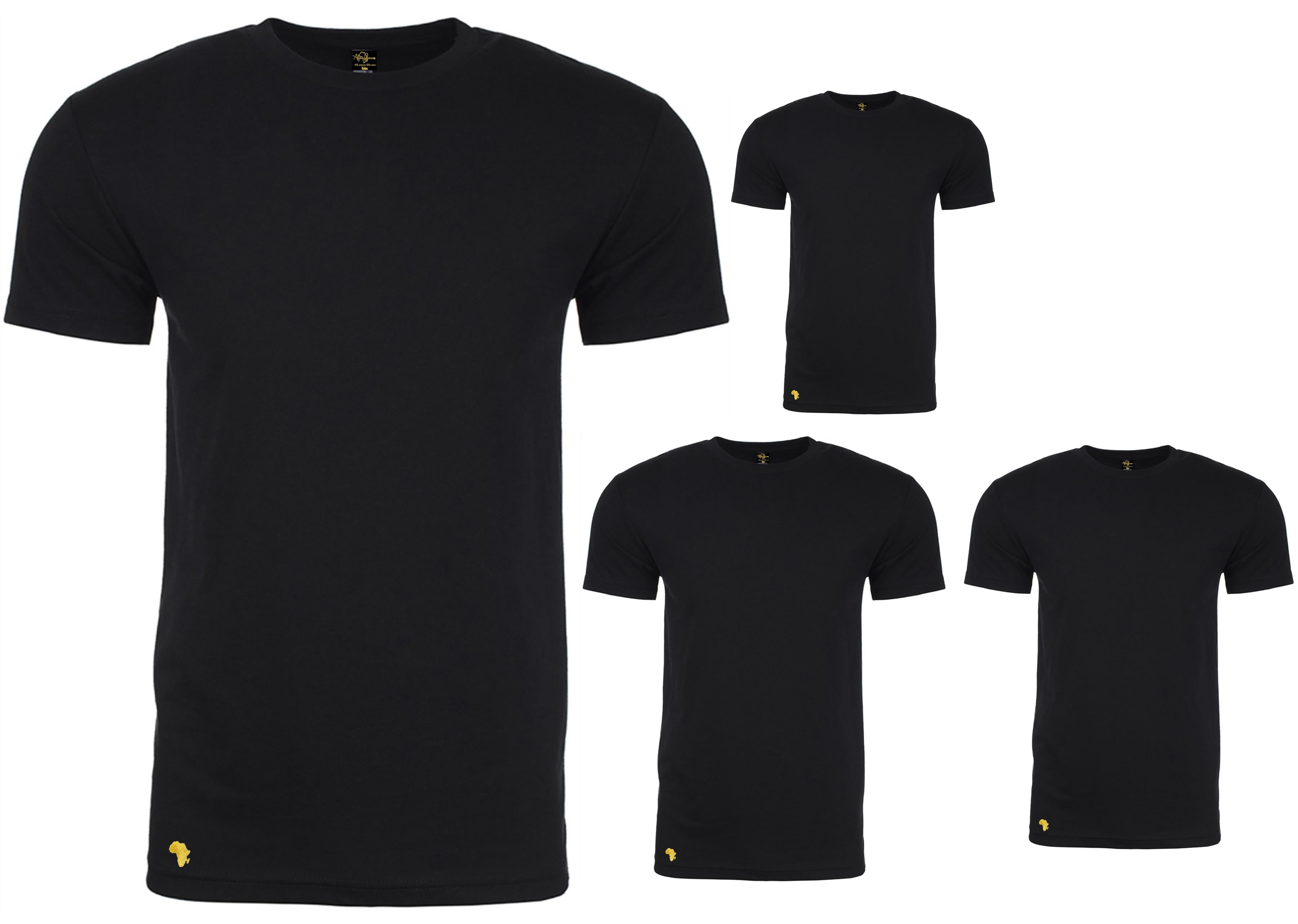 Africa Forever Original Plain T-shirt 4 packed bundle. Premium quality-shirt with our original tag and embroidery gold map of Africa at the bottom right for authentication.  Comes in all sizes, good for everyday and any event. 